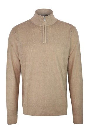 Muški džemper sa kratim zipom MU0F7070