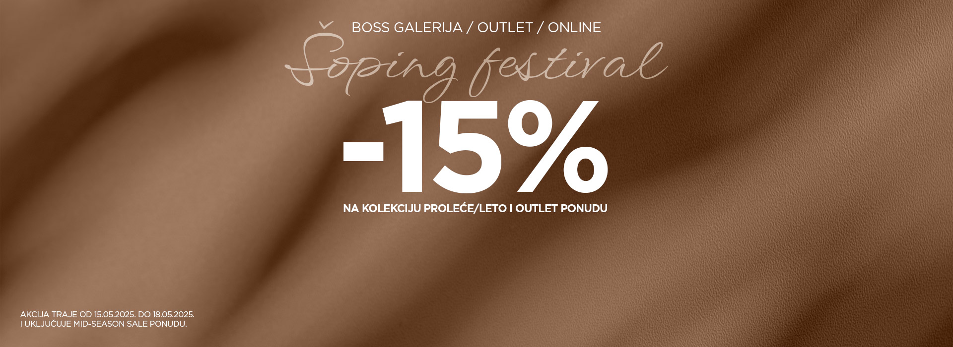 Šoping festival u BOSS Galeriji, outlet radnjama i na online shop-u!