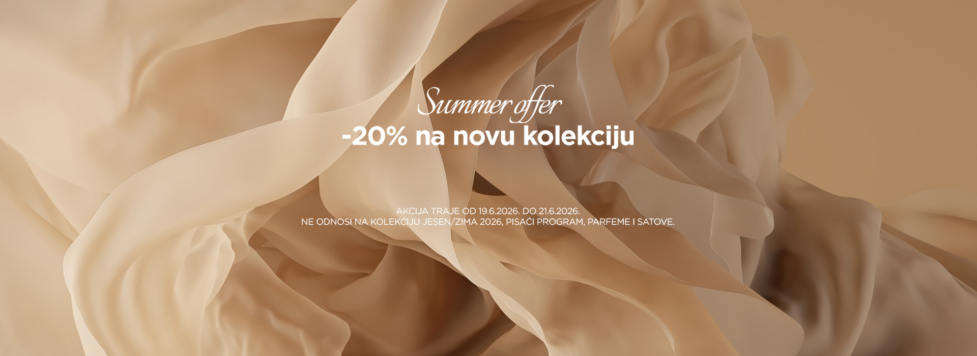 Ne propustite 20% popusta na novu kolekciju.